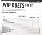New ListingBb/ BASS Clarinet POP Duets Music Book, 17 songs, Splish Splash/Margaritaville+