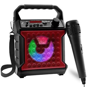 Bluetooth Speaker with Microphone Set Portable PA System for Kids Adults Recharg