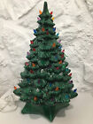 Vintage Holland Mold Ceramic Musical Light Up Christmas Tree W base 20
