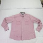 Scully Shirt Mens XL Red Pink Long Sleeve Pearl Snap Western Rockabilly Cowboy *