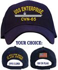 Personalized USS Enterprise CVN-65 Embroidered Baseball Cap - in 3 colors