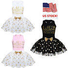 Baby Kids Girls Birthday Clothes Outfit Bow Tutu Skirt Dress+Top Shirt Party Set