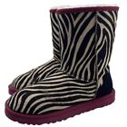 UGG Winter Boot Classic Short Zebra Pink Limited Edition Shearling Size 7