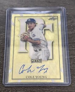 2021 Leaf Perfect Game All-American COLE YOUNG Gold Super Proof Auto 1/1