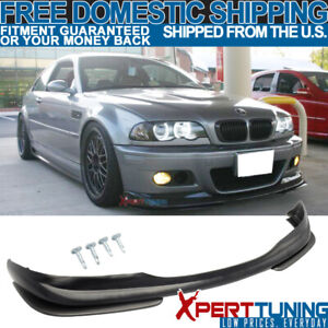 Fits 01-06 BMW E46 M3 AC-S Style Front Bumper Lip Spoiler PU - Poly Urethane