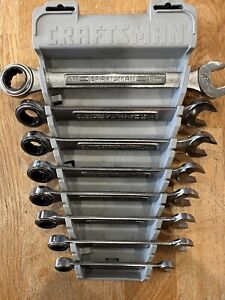 Vintage Craftsman 8pc Metric Ratcheting Combination Wrench Set 8mm-18mm USA