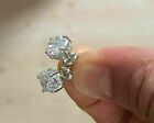 Lab-Created 2 Ct Round Cut Diamond Screw Back Stud Earrings 14k White Gold Over