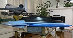 L 42”, W 17”, H10” Fiberglass RC Racing Boat Hull for Advanced Player. Vintage.