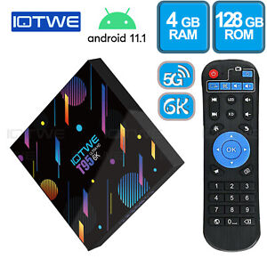 2023 New H10 Android 11.1 TV Box 4+ 128GB Quad Core HD Media Player WIFI HDMI
