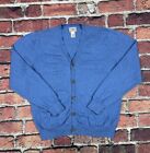 LL Bean Cardigan Sweater Button Up Cotton Cashmere Blend Baby Blue Men’s Large
