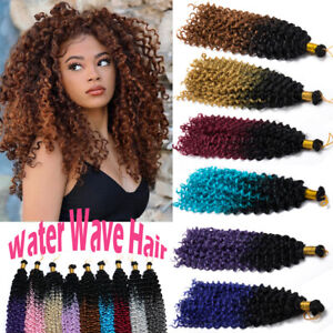 100% Natural Crochet Deep Wave Curly As Human Hair Extensions Woman Water Wave