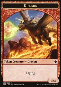 MTG Magic the Gathering Token - Dragon (5/272) Dragons of Tarkir LP