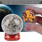 Natural Yooperlite Flame Fire Stone Rock Crystal Ball Under UV Very Bright 40mm