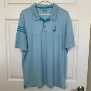 Adidas Men’s XL ClimaCool Polo Shirt Pinehurst 1895 Golf Blue Putter Boy
