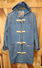 Vintage Ralph Lauren Blue Denim Hooded Toggle Button Coat Jacket Women’s P/M
