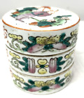 Set Of 3 Antique Stacking Chinese Porcelain Stacking Food Bowls COLORFUL 19th C.
