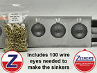 3186 New Do-It Cannon Ball Sinker Mold w/#2 Brass wire eyes - 4-5-6 oz sizes