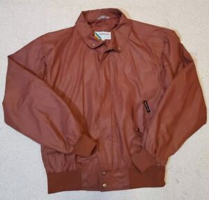 Vintage Members Only Bomber Racer Jacket Red Men's Size 42 Casual Full Zip