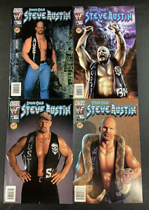 STONE COLD STEVE AUSTIN #1-4 COMIC BOOK LOT FULL WWF WRESTLING SERIES PHOTO CVRS