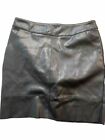 Fahsyee All Black Faux Leather Women’s Mini Skirt Fashion Zip Up Size S