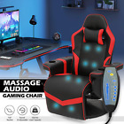 Reclining[BLUETOOTH SPEAKER]Massage Gaming Chair Ergonomic Office Computer Seat
