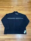 Arrow Men's Full Zip Up Sweater Cardigan Jacket Size Large Black NWT $70.00