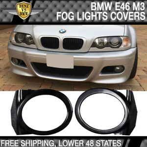 Fit 01-06 BMW 3 Series E46 M Style Fog Lights Lamps Cover ABS 328i 328xi 335i
