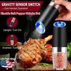 Gravity Electric Salt and Pepper Grinder Mill Shakers Adjustable Automatic US