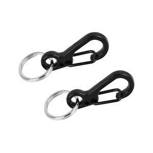 Black Small Quick Release Snap Hook Key Rings