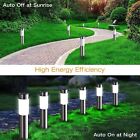 12 Pack Solar Pathway Lights Outdoor Garden Lamp LED Waterproof Stainless Steel