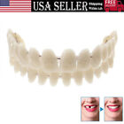 Snap On False Teeth Upper + Lower Dental Veneers Dentures Tooth Cover Set USA