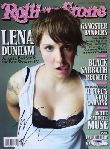 Lena Dunham Signed (February 28th 2013) Rolling Stone Magazine PSA/DNA