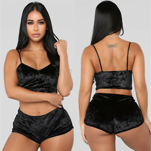 Sexy-Lingerie-Underwear-Sleepwear-Women-G-string-Black-Lace-Babydoll-Nightwear