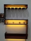 Modish/Modern Backlit Wooden Bar Wall Shelf/Mini Bar Cabinet in Light Premium