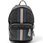 Coach Men’s West Backpack In Signature Canvas With Varsity Stripe