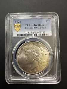 1922 peace dollar PCGS Certified Uncirculated Details