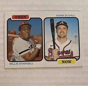 2022 Topps Heritage Then & Now ADAM DUVALL WILLIE STARGELL Braves Pirates