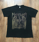 Rare Manowar Battle Hymns Tour 2011 T-Shirt Heavy Metal Double-Sided Men's L