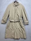Vintage Brooks Brothers Men's Trench Coat 40S Short Made In USA Beige Wool Liner