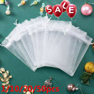 Sheer Drawstring Organza Bags Jewelry Pouches Wedding Bag Party Gift O5H7 ~
