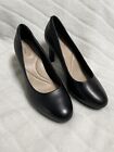 Women's Clarks Dress Shoes Heels Comfort Sole size 9.5 black