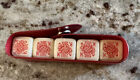 Set Of 5 Vintage Poker Game Travel Dice With Case.