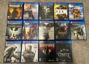 PS4 Game Lot Of 14 Games Doom Nioh Thief The Witcher 3 Kingdom Hearts 3 Killzone