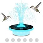 New ListingSolar Fountain Pump Bird Bath 6 Nozzles with LED RGB Colors Solar Powered Water