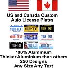 Any State Any Text 250 Designs License Plate Personalized Custom Auto Car