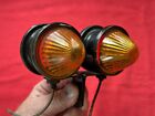 PAIR (2) AWESOME DUAL RED AMBER BEEHIVE CLEARANCE MARKER LIGHTS NEW PMCo 114 OLD