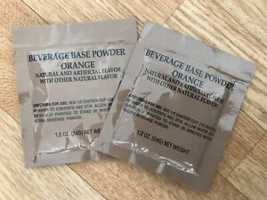 2x Original USA US MRE Beverage Base Powder - Orange NEW ORIGINAL PACKAGING - Vitamin C 80%