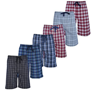 Multi-Pack: Men's Ultra Soft Plaid Lounge Pajama Sleep Wear Shorts Men Sleepwear