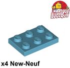 LEGO 4x Plate Flat 2x3 3x2 Azur Medium / Medium Azure 3021 New