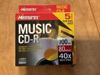New Listing5 Pack Memorex Recordable Music CD-R 700MB 80 Min 40x Sealed New